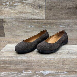 Samuel Hubbard Freedom Dance Expresso Suede Ballet Flats Women's Size 9